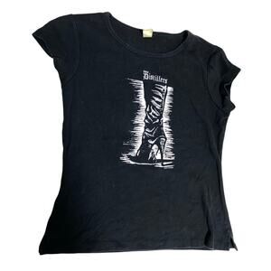 Distillers – Black Boot Women’s Juniors T‑Shirt Large 15x19
